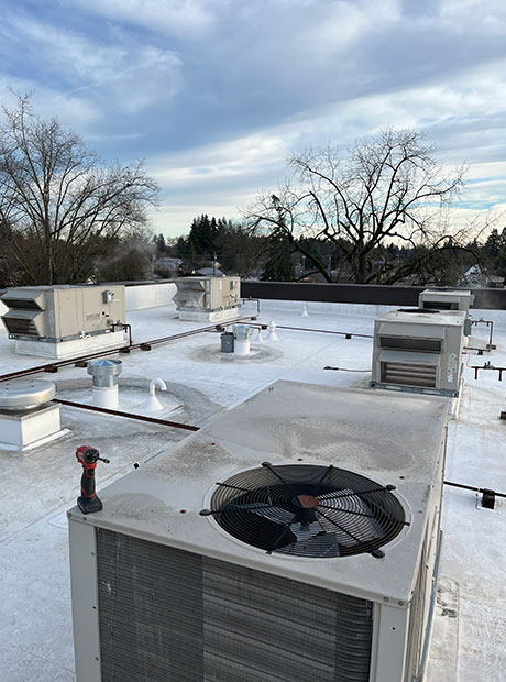 Commercial HVAC installed on a rooftop Commercial HVAC installed on a rooftop